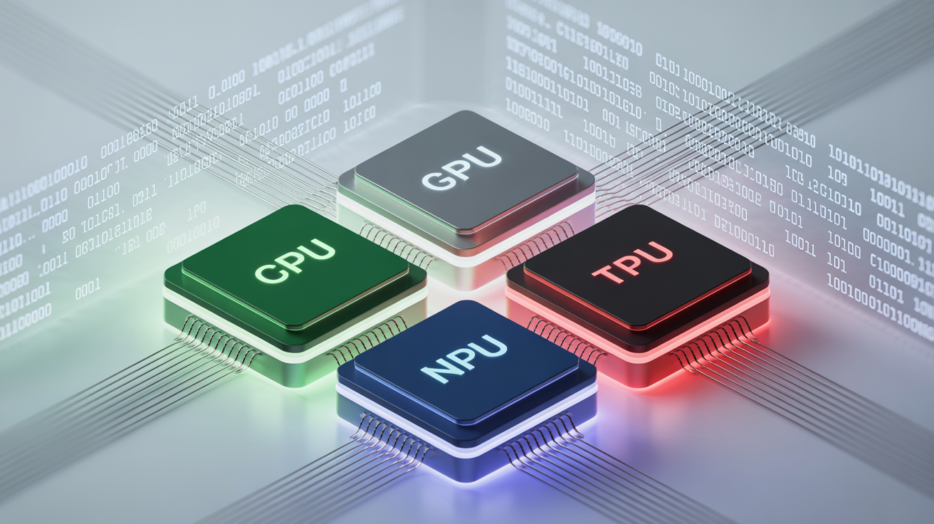 Understanding the Essential Roles of CPUs, GPUs, NPUs, and TPUs in AI and ML