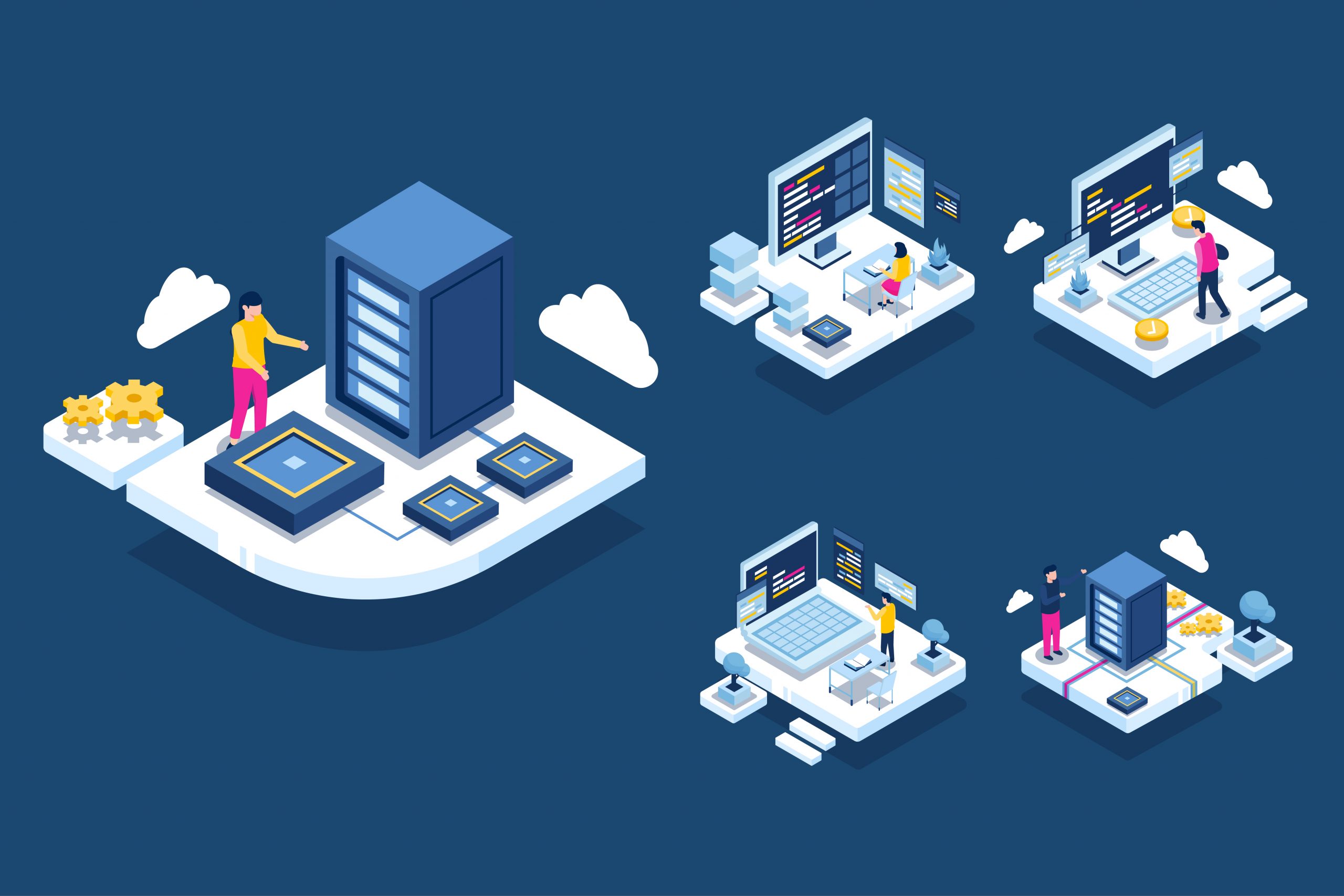 Cloud Server Data center Is a network service system on the Inte