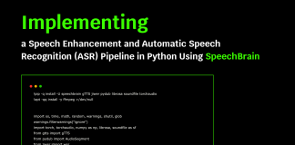 Building a Speech Enhancement and Automatic Speech Recognition (ASR) Pipeline in Python Using SpeechBrain