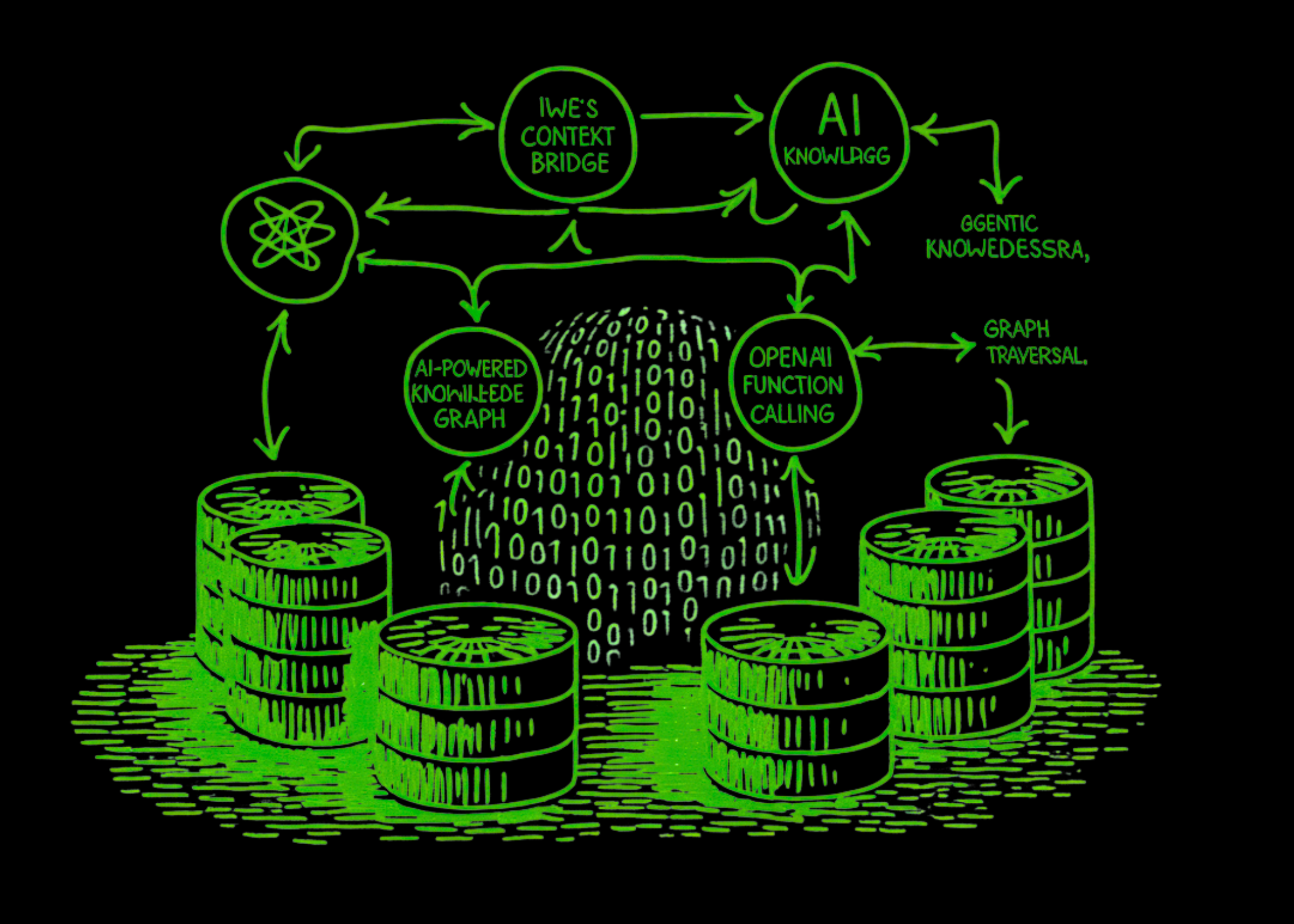 An Implementation of IWE's Context Bridge as an AI-Powered Knowledge Graph with Agentic RAG, OpenAI Function Calling, and Graph Traversal