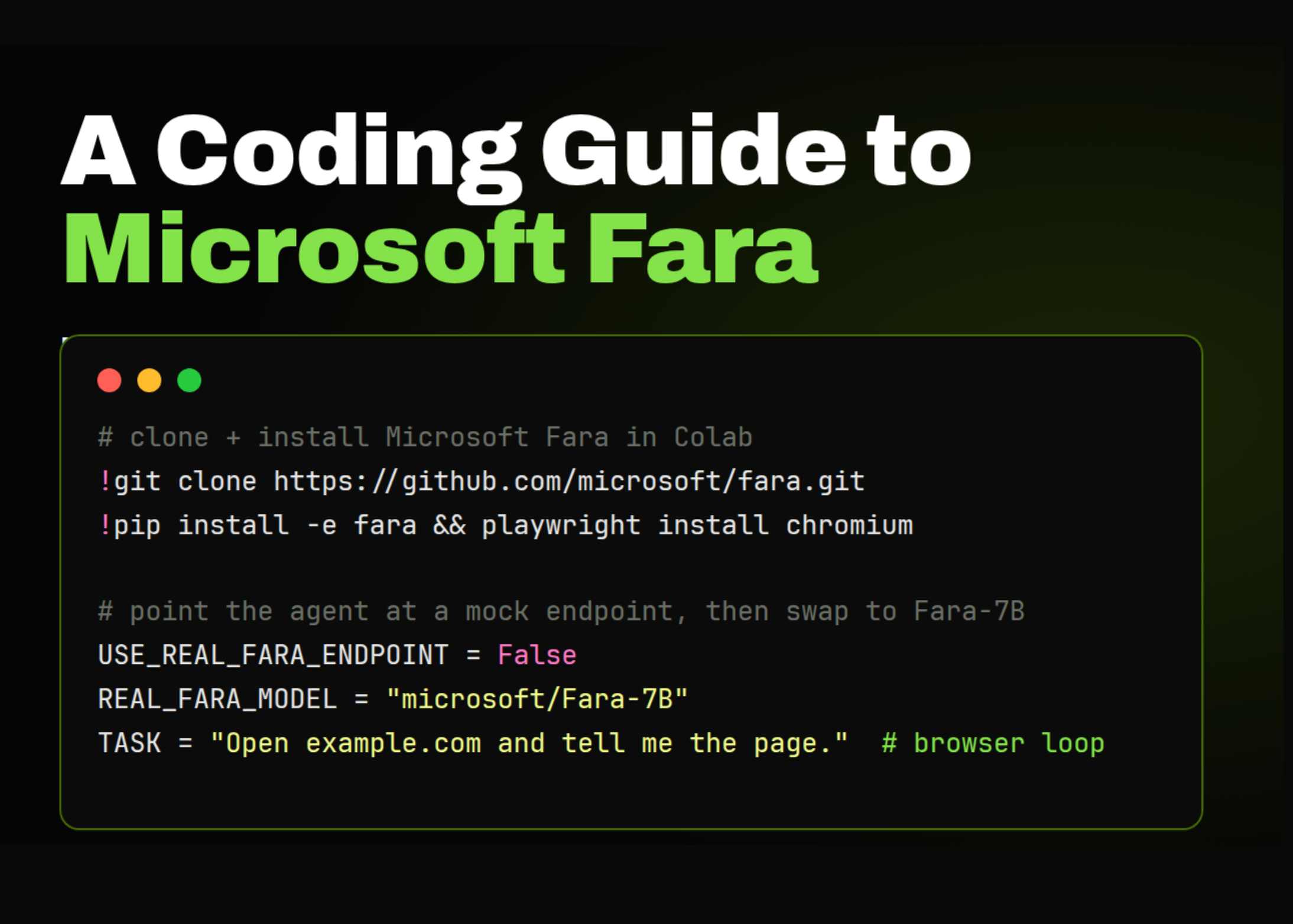 Microsoft Fara Tutorial: Run a Browser-Use Agent in Google Colab with a Mock OpenAI-Compatible Endpoint