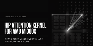 MoonMath AI Open-Sources a HIP Attention Kernel for AMD MI300X That Beats AITER v3 on Every Shape and Rounding Mode MoonMath AI Open-Sources a HIP Attention Kernel for AMD MI300X That Beats AITER v3 on Every Shape and Rounding Mode