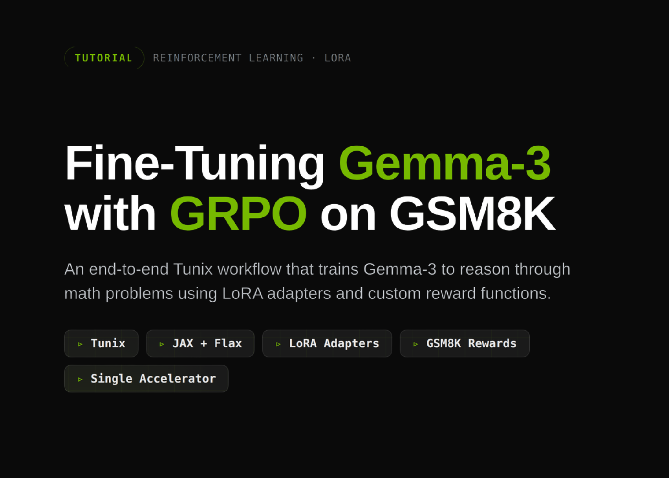 Обучение Gemma-3 математическому мышлению через GRPO и LoRA