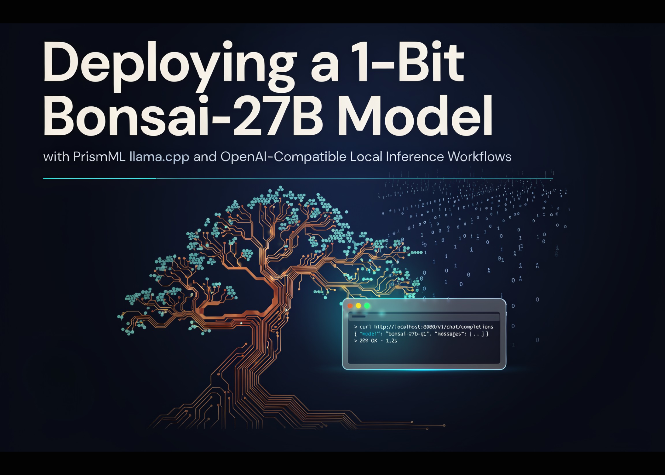 Локальный запуск 1-битных моделей Bonsai-27B через PrismML