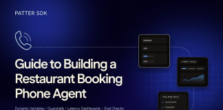 Patter SDK Guide to Building a Restaurant Booking Phone Agent with Dynamic Variables, Guardrails, Latency Dashboards, and Eval Checks