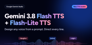 Google Releases Gemini 3.8 Flash TTS and Flash-Lite TTS With Prompt-Based Voice Design Google Releases Gemini 3.8 Flash TTS and Flash-Lite TTS With Prompt-Based Voice Design