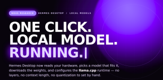 Nous Research Adds One-Click Local Model Setup to Hermes Desktop Nous Research Adds One-Click Local Model Setup to Hermes Desktop