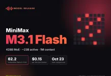 MiniMax Launches M3.1 Flash: 428B MoE Agentic Model at $0.15/M Input