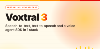Mistral AI Releases Voxtral 3: Speech-to-Text, TTS and a Voice Agent SDK Mistral AI Releases Voxtral 3: Speech-to-Text, TTS and a Voice Agent SDK