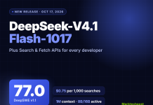 DeepSeek Just Released V4.1-Flash-1017, Scores 77.0 on DeepSWE, Opens Search API DeepSeek Just Released V4.1-Flash-1017, Scores 77.0 on DeepSWE, Opens Search API