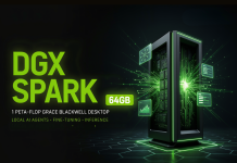 NVIDIA Announces DGX Spark 64GB: A 1-PetaFLOP Grace Blackwell Desktop for Local AI Agents, Fine-Tuning, and Inference NVIDIA Announces DGX Spark 64GB
